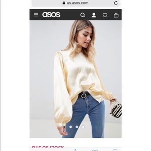 Open back silk shirt ASOS